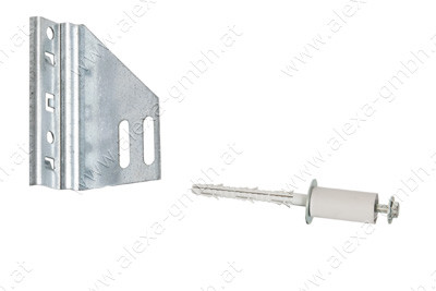 Konsole links+rechts +40mm Distanzrohr PVC +Wandanker Mauer komplett